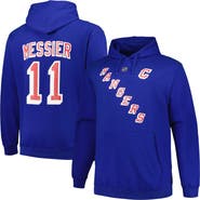 PROFILE Men's Mitchell & Ness Mark Messier Blue New York Rangers Name & Number Pullover Hoodie
