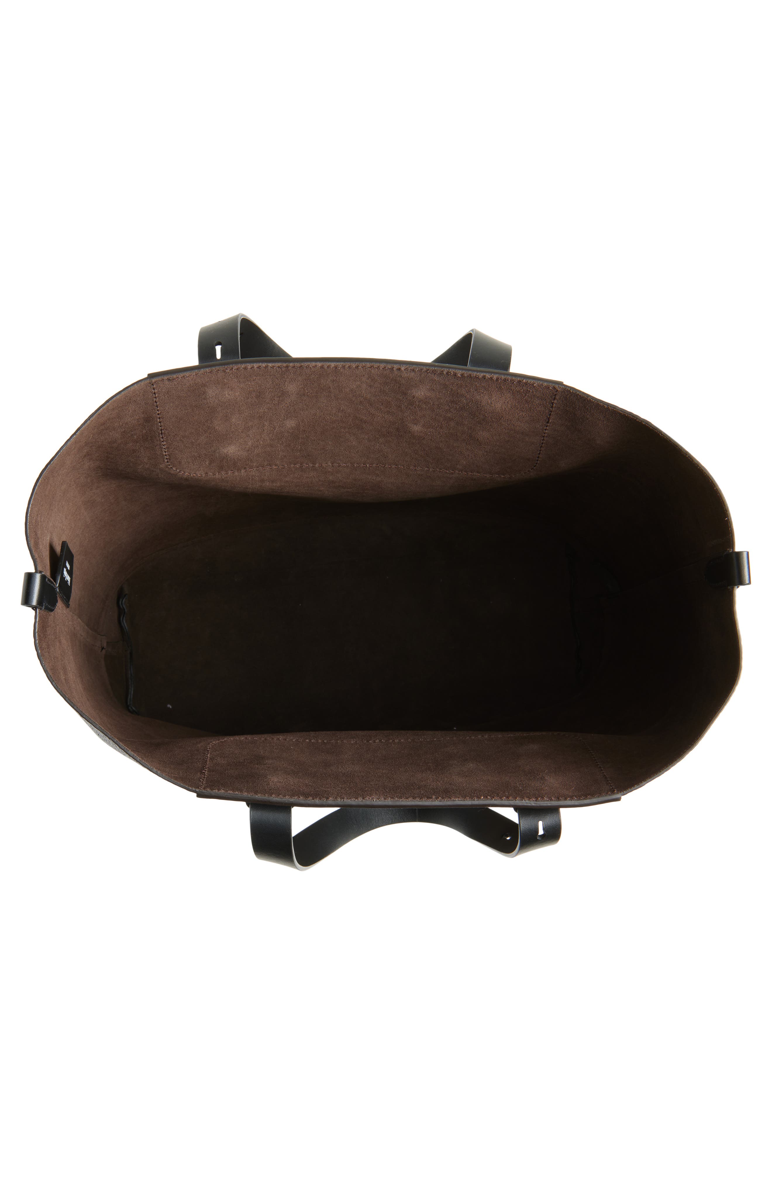 Maison Margiela Colorblock Leather Vertical Tote, Alternate, color, Macassar/ Black