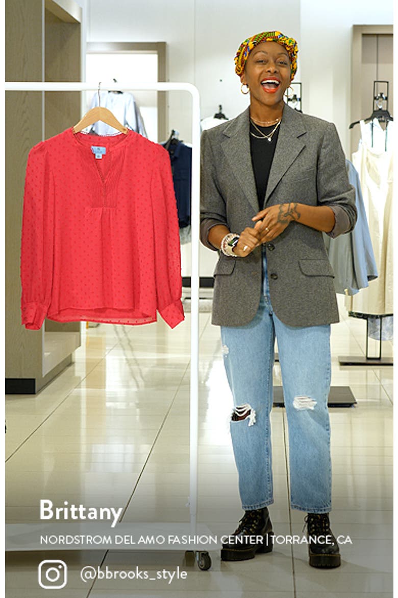 Clip Dot Long Sleeve Blouse video