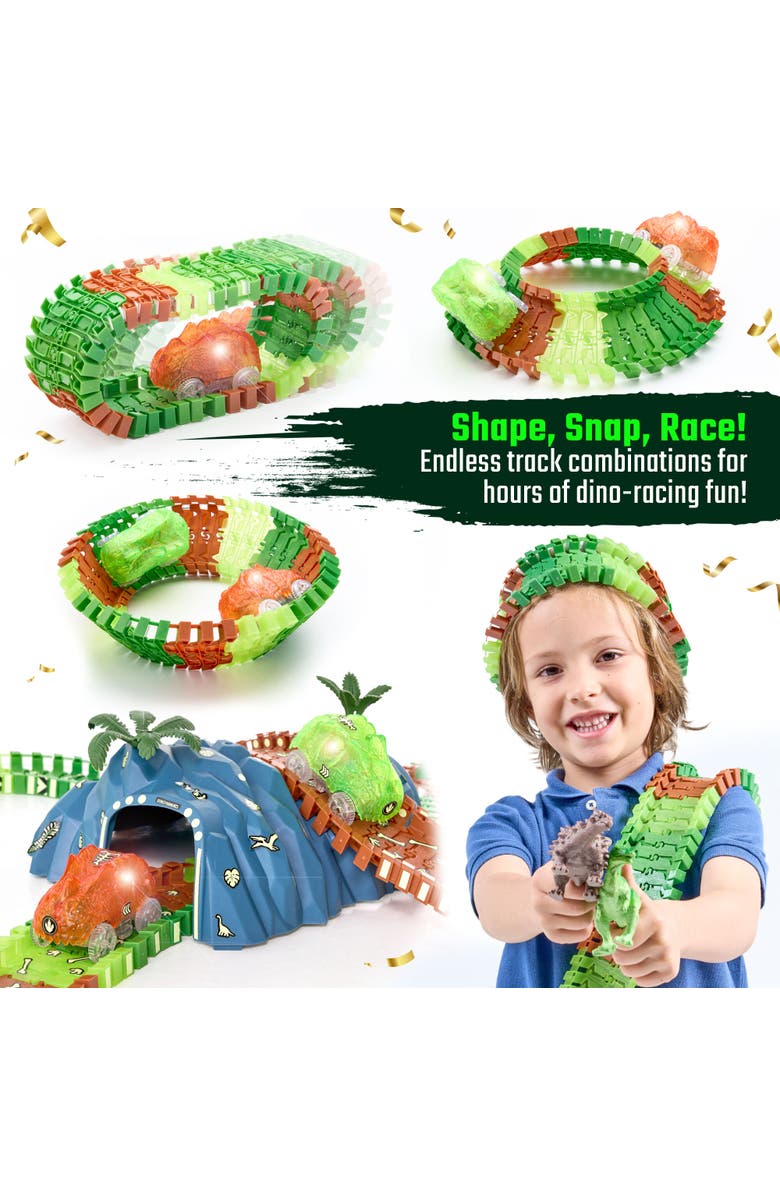 JitteryGit Dino-Track-Forest, Alternate, color, Green