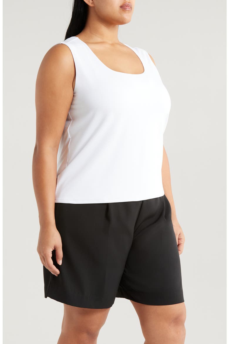 'Lyssentials Evie Scoop Neck Tank, Alternate, color, WHITE