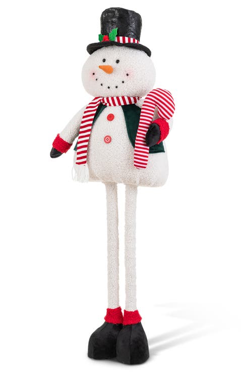Telescoped Fabric Christmas Snowman Santa Standing Decor