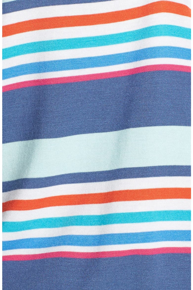 Piped Short Pajamas, Alternate, color, BLUE MULTI STRIPE