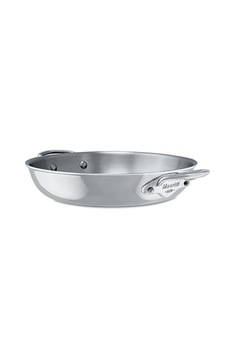 Mauviel M'Cook Stainless Steel Round Au Gratin Pan, 7.8 Inch, Main, color, Silver