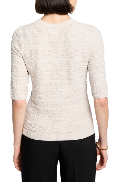Nic + Zoe Nic+zoe Cotton Blend Jacquard Sweater In Metallic
