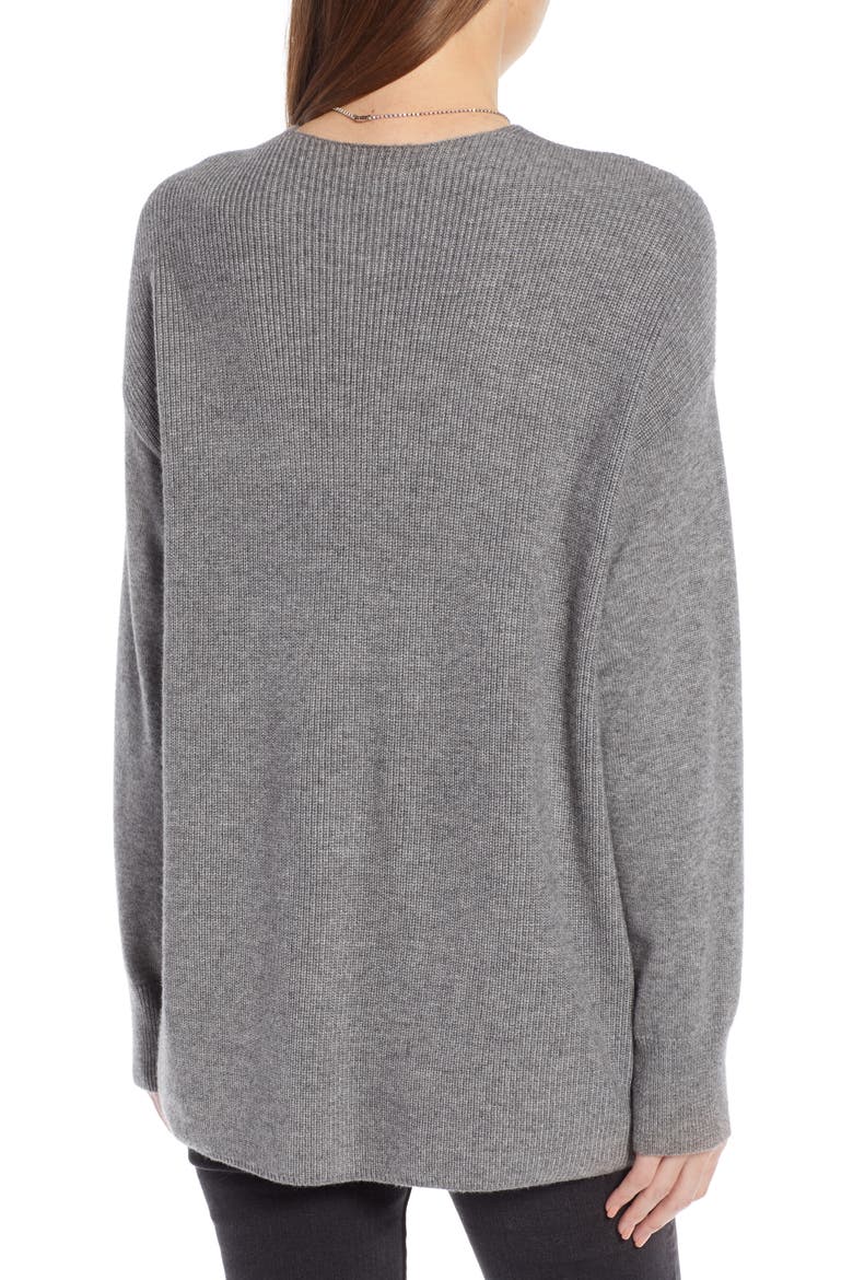 Slouchy Sweater (Nordstrom Exclusive), Alternate, color, GREY DARK HEATHER