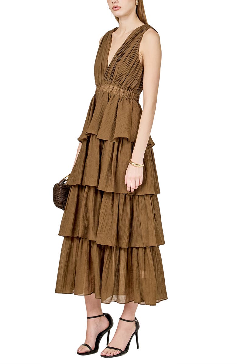 Endless Rose Tiered Maxi Dress, Alternate, color, Chocolate
