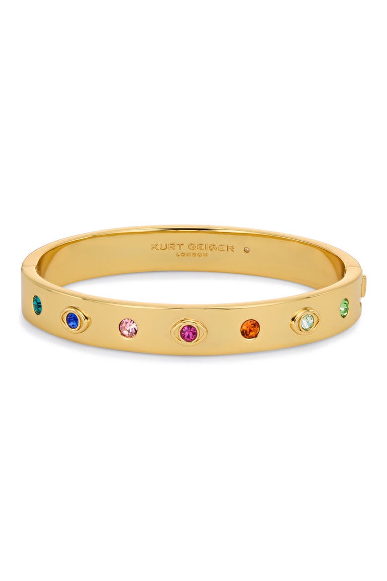 Evil Eye Hinged Bracelet, Main, color, GOLD/ MULTI