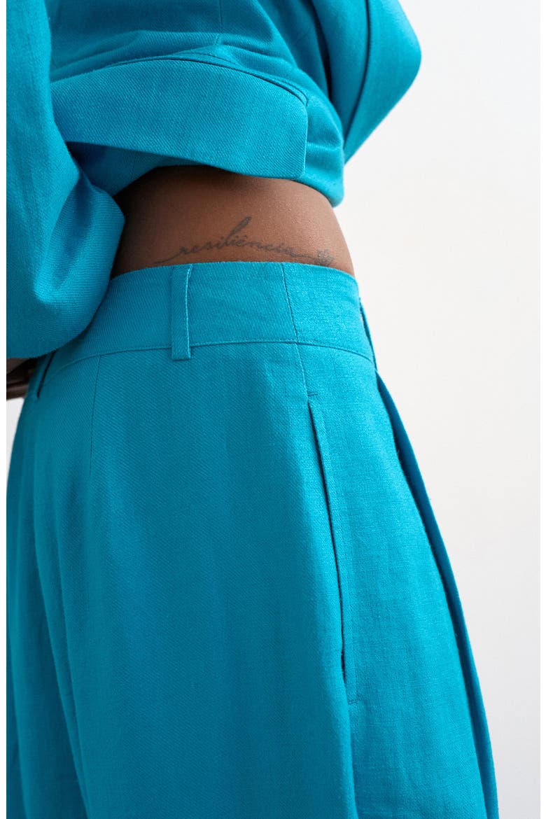 Occasion Barrel Pants, Alternate, color, TURQUOISE