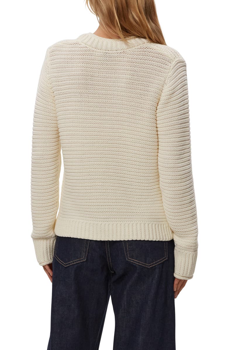 Michael Stars Linda Tape Yarn V-Neck Sweater, Alternate, color, Ivory