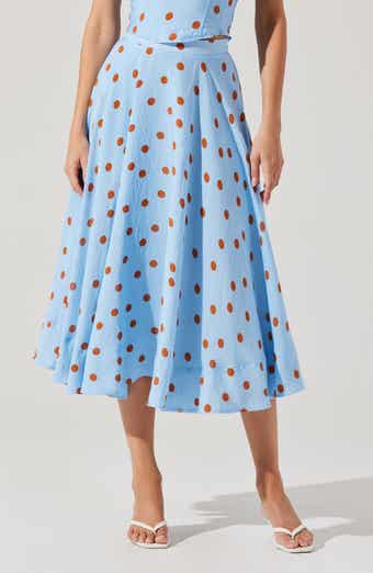 ASTR the Label Janie Polka Dot Midi Skirt