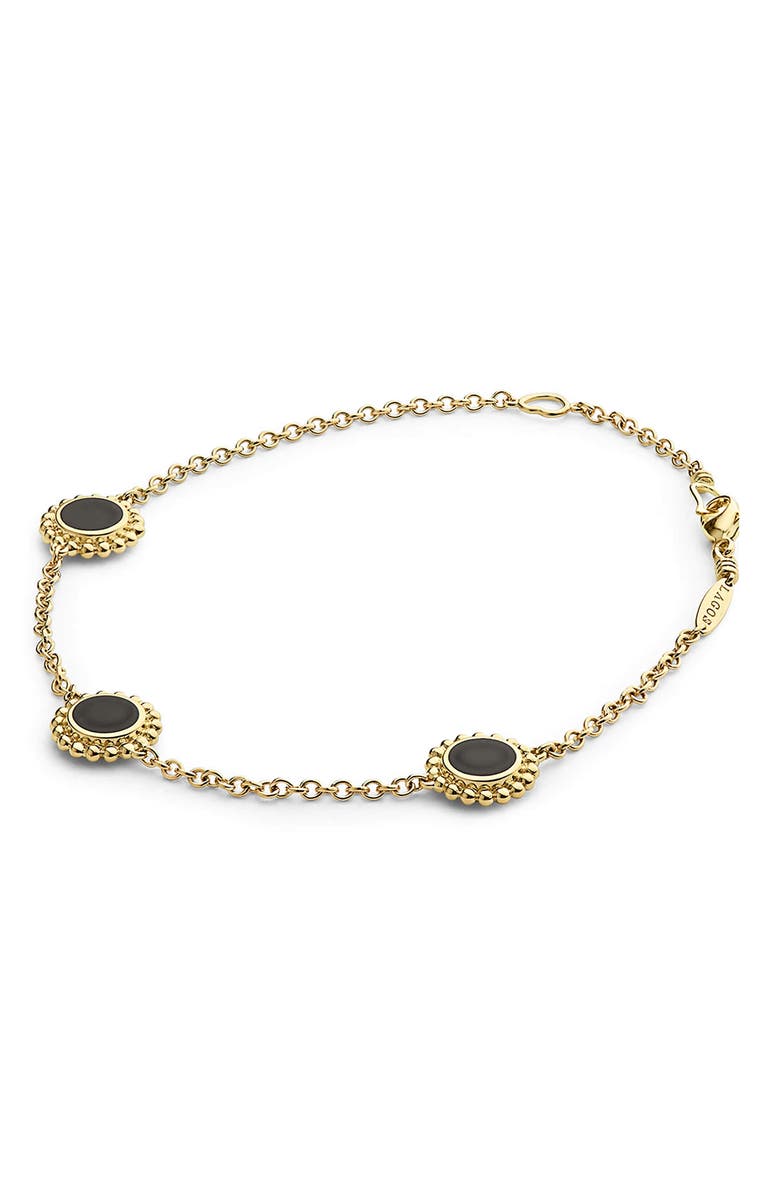 LAGOS Covet Onyx Station Bracelet, Alternate, color,
