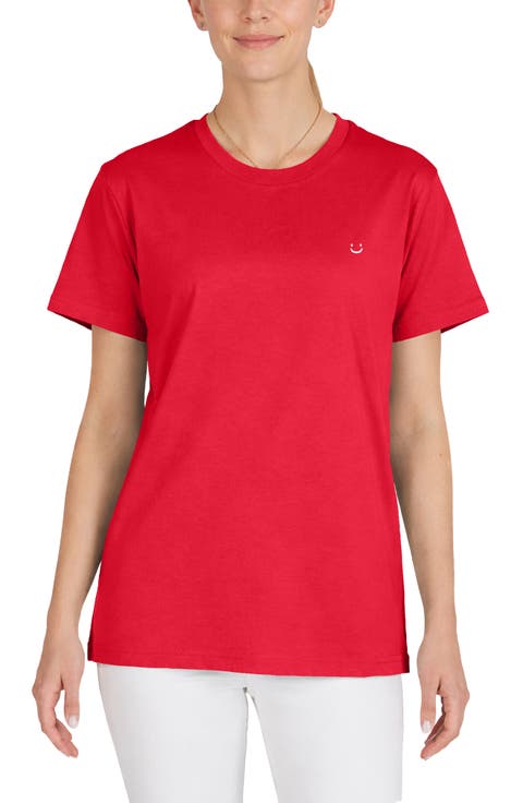 Womens Lil Smile Jersey Relaxed Tee