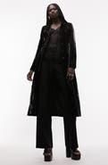 Topshop Liquid Vinyl Trench Coat