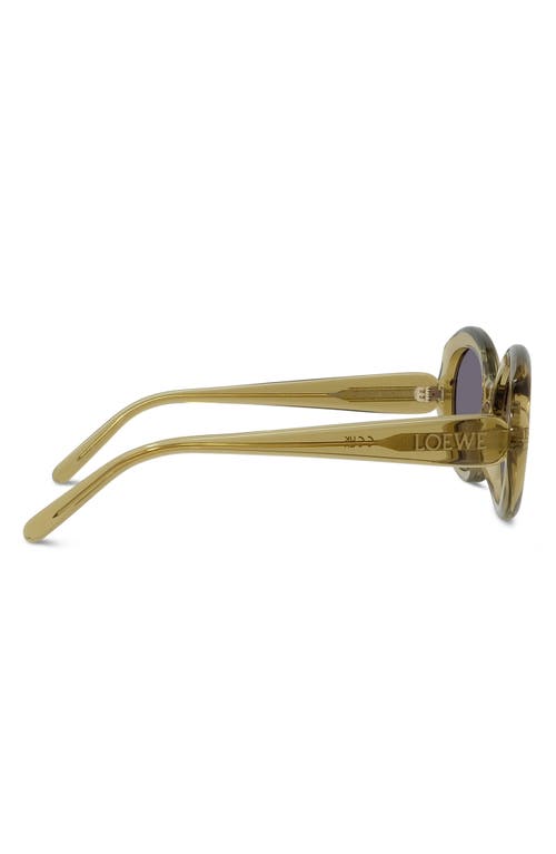 Loewe Thin Mini 54mm Oval Sunglasses In Green