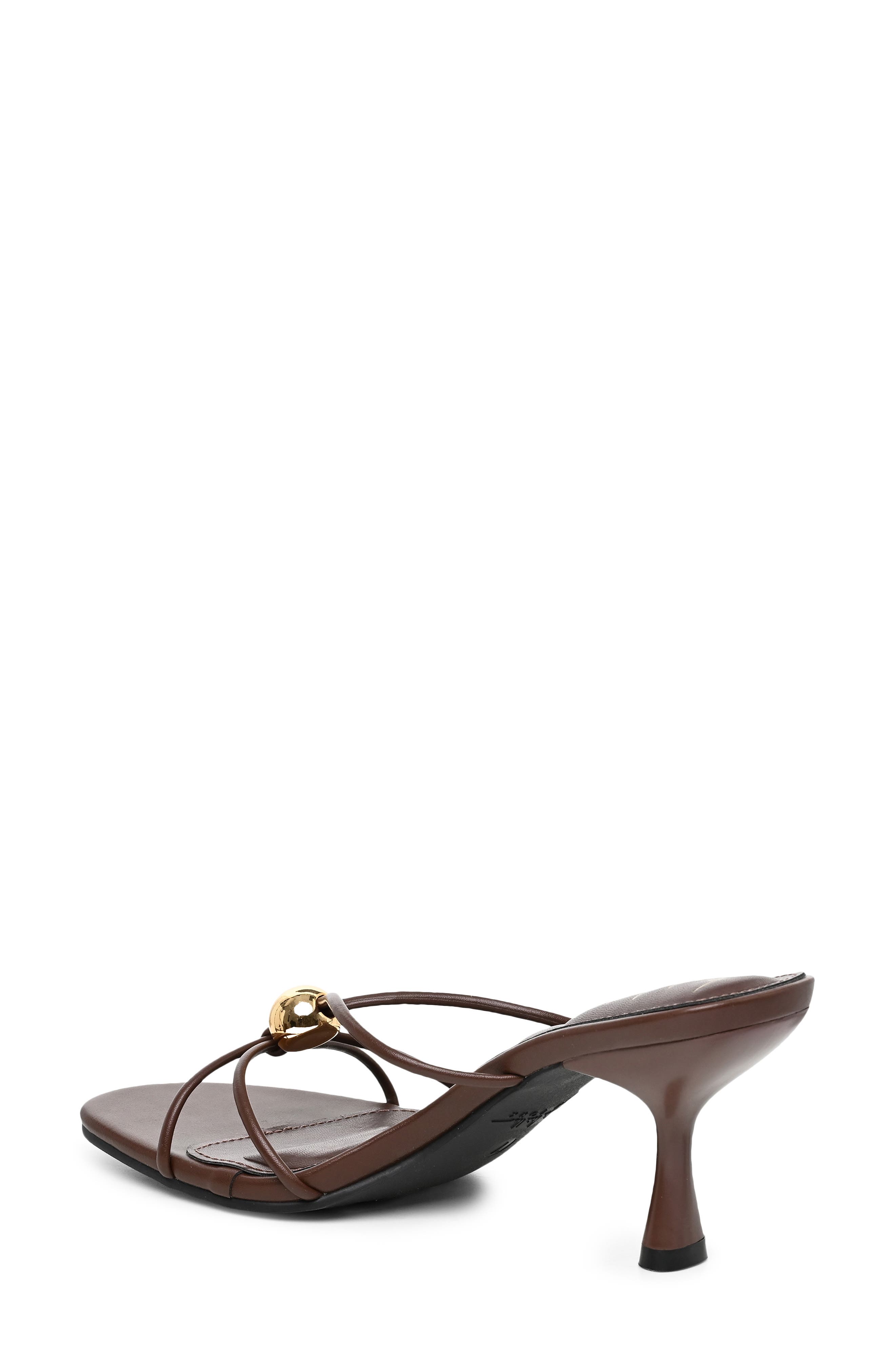 Rolled Strap Heeled Sandal, Alternate, color, CHOCOLATE