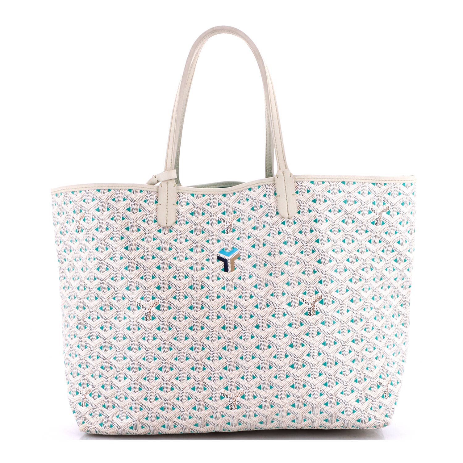 Saint Louis Tote Claire Voie Coated Canvas PM, Main, color, White