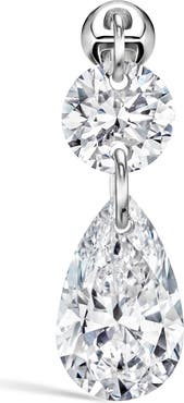 MARIA TASH Single Floating Double Diamond Threaded Charm Earring