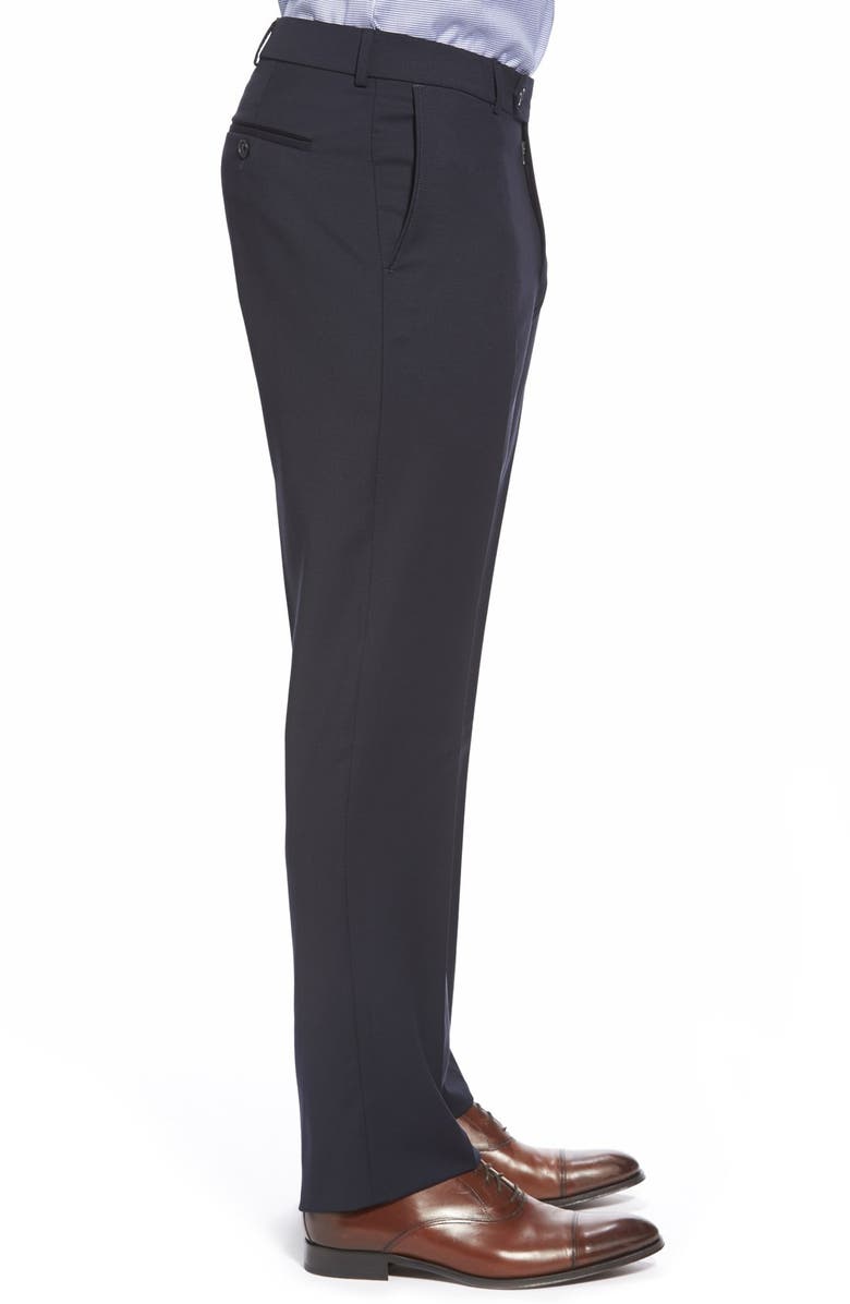 Ballin Classic Fit Flat Front Solid Wool Dress Pants, Alternate, color, 
