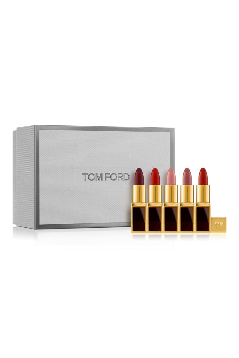 Deluxe Mini Mahogany Lip Color Set, Alternate, color, NO COLOR