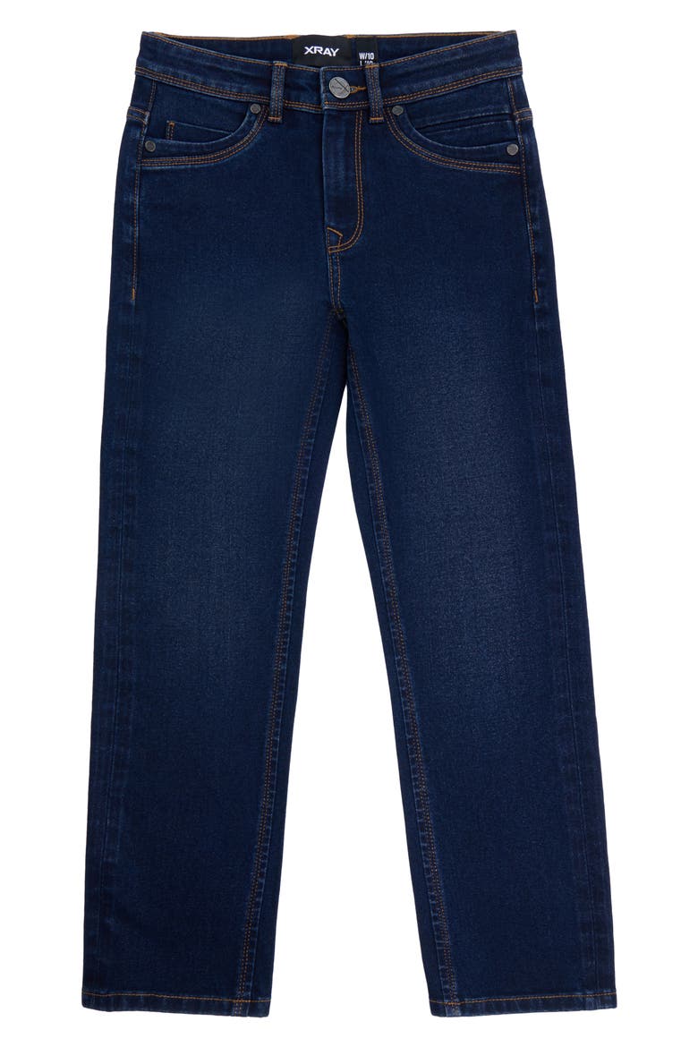 Kids' Stretch Straight Leg Jeans, Main, color, RINSE DENIM