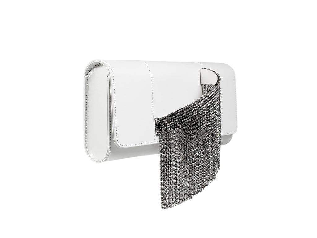 PERRIN PARIS L'Eiffel Cascade Clutch, Alternate, color, White