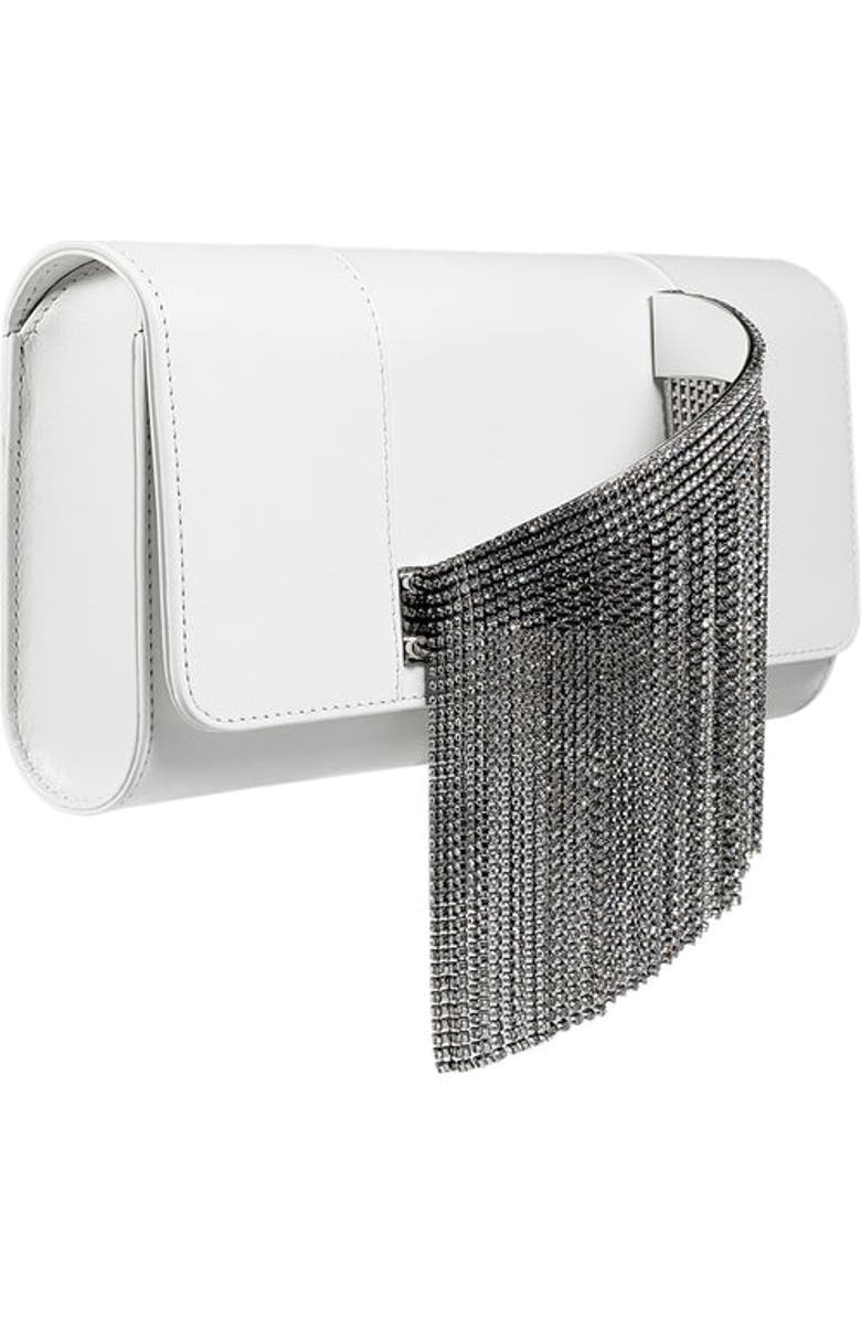 PERRIN PARIS L'Eiffel Cascade Clutch, Alternate, color, White