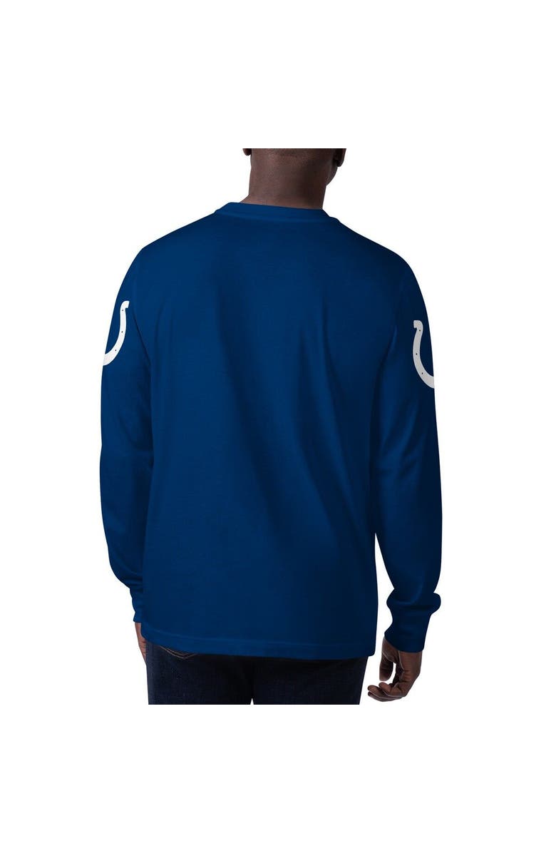 STARTER Men's Starter Royal Indianapolis Colts Clutch Hit Long Sleeve T-Shirt, Alternate, color, Royal