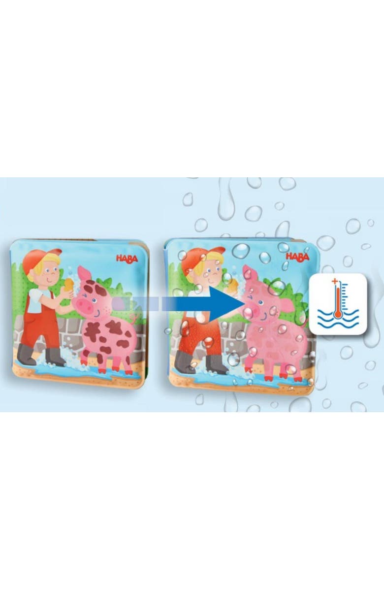HABA Animal Wash Day - Magic Bath Book - Wipe with Warm Water and the "Muddy" Pages Come Clean, Alternate, color, Multi