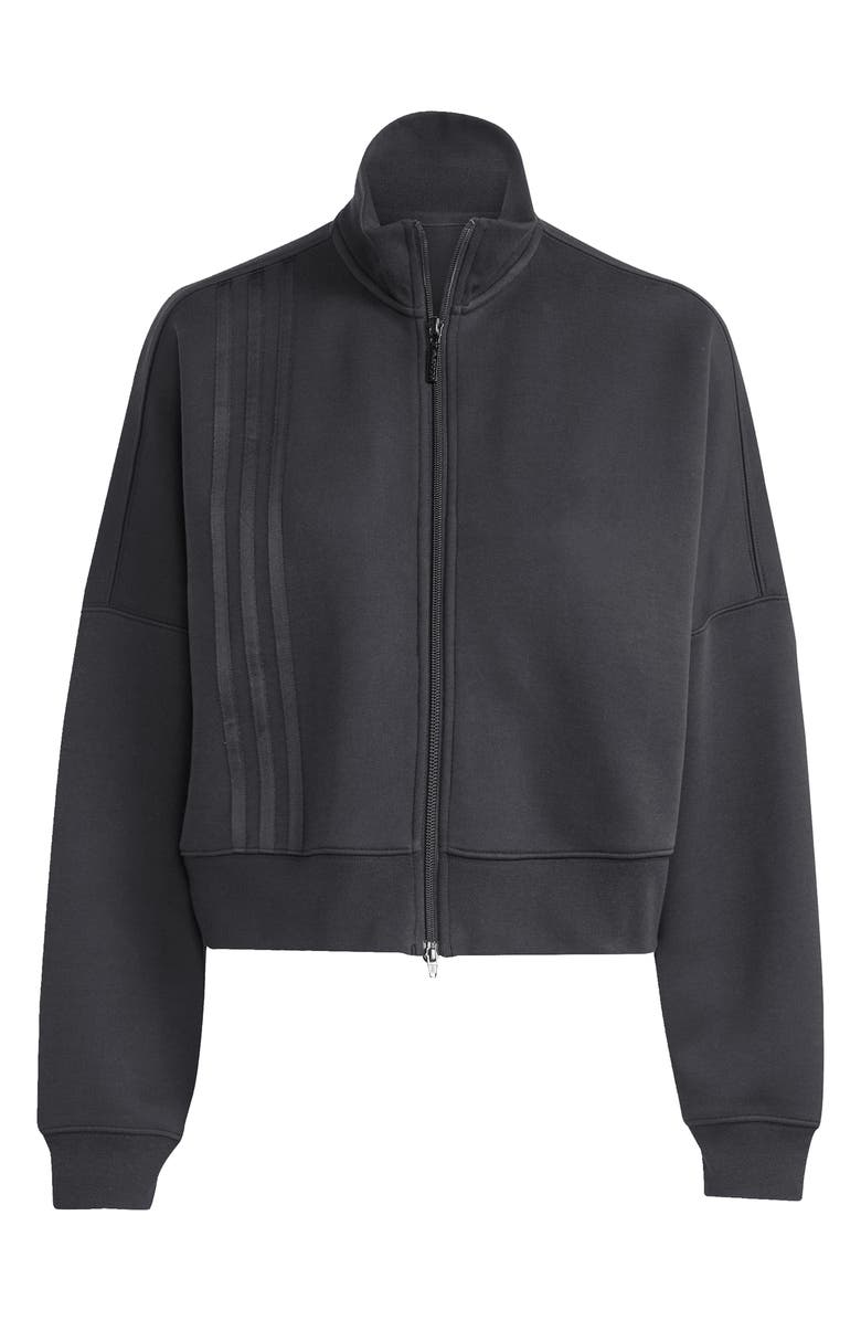 adidas 3-Stripes Zip Front Cotton Blend Jacket, Alternate, color, 