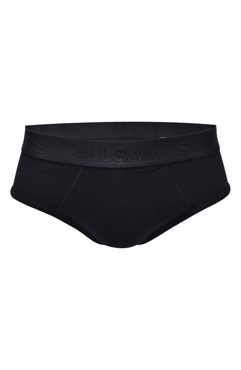AllSaints 3-Pack Contour Pouch Briefs, Alternate, color, Black Multi