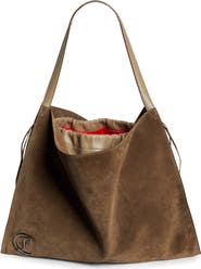 Christian Louboutin Le 54 Suede Drawstring Tote