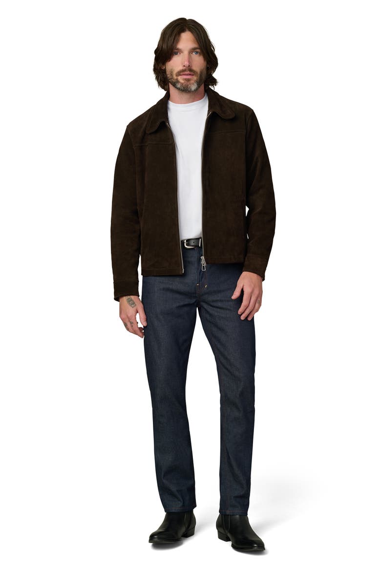 Suede Zip Jacket, Alternate, color, WREN