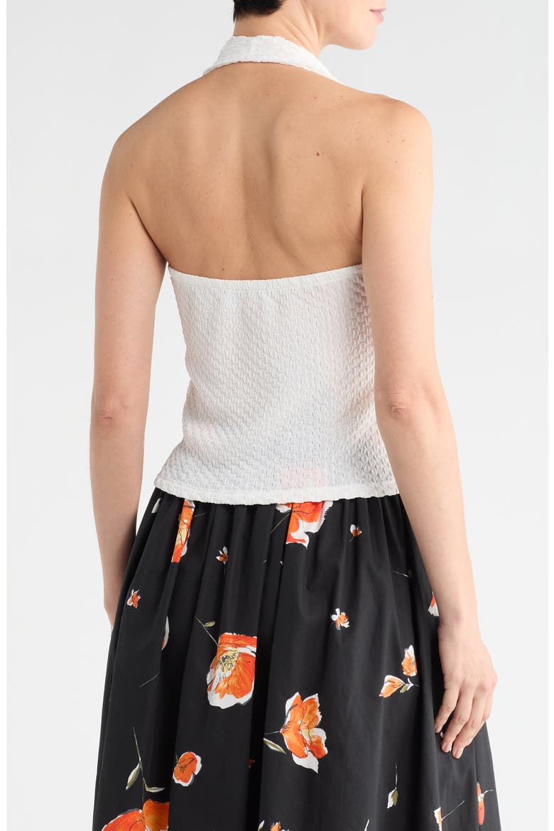 Texture Knit Halter Top, Alternate, color, WHITE