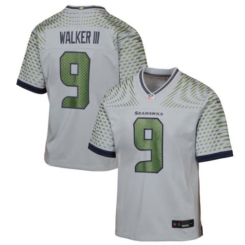 Youth Nike Kenneth Walker III Wolf Gray Seattle Seahawks 2025 Rivalries Collection Game Jersey