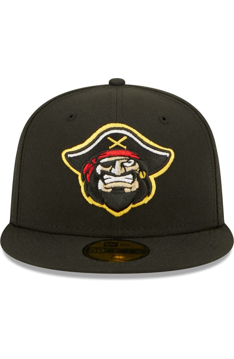New Era Men's New Era Black Bradenton Marauders Authentic Collection 59FIFTY Fitted Hat, Alternate, color, Black