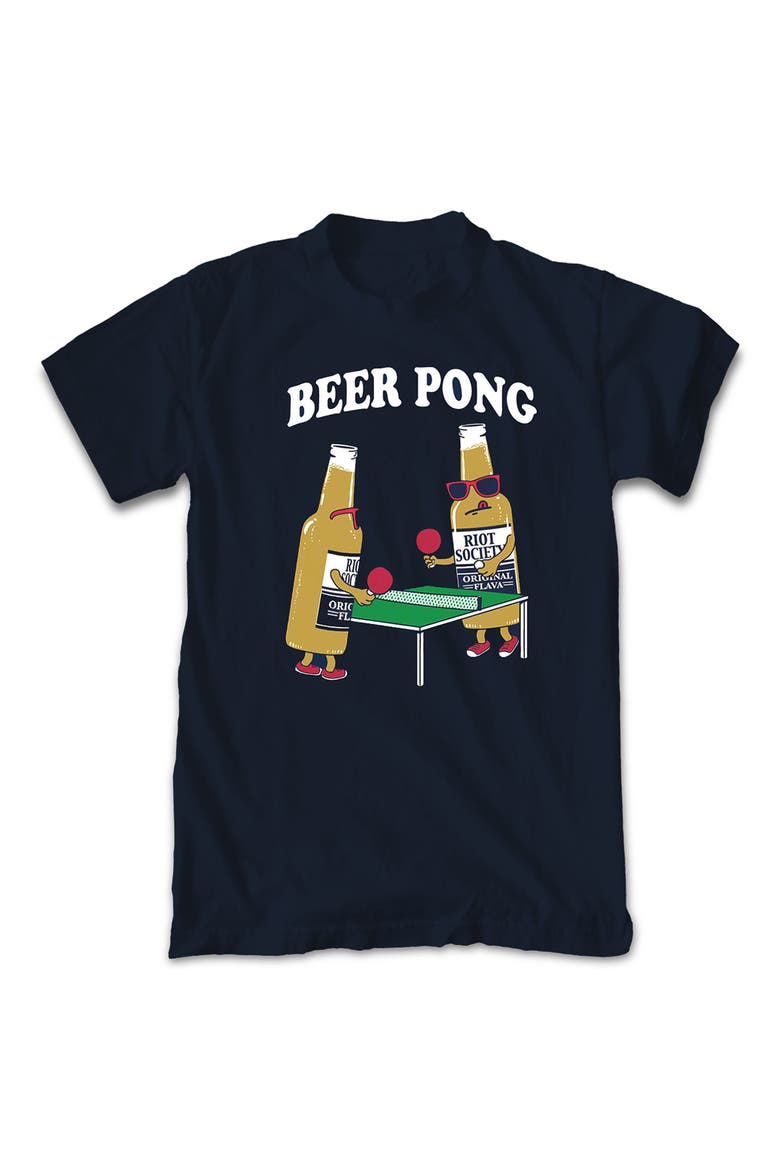 Beer Pong Graphic T-Shirt, Main, color, BLUE