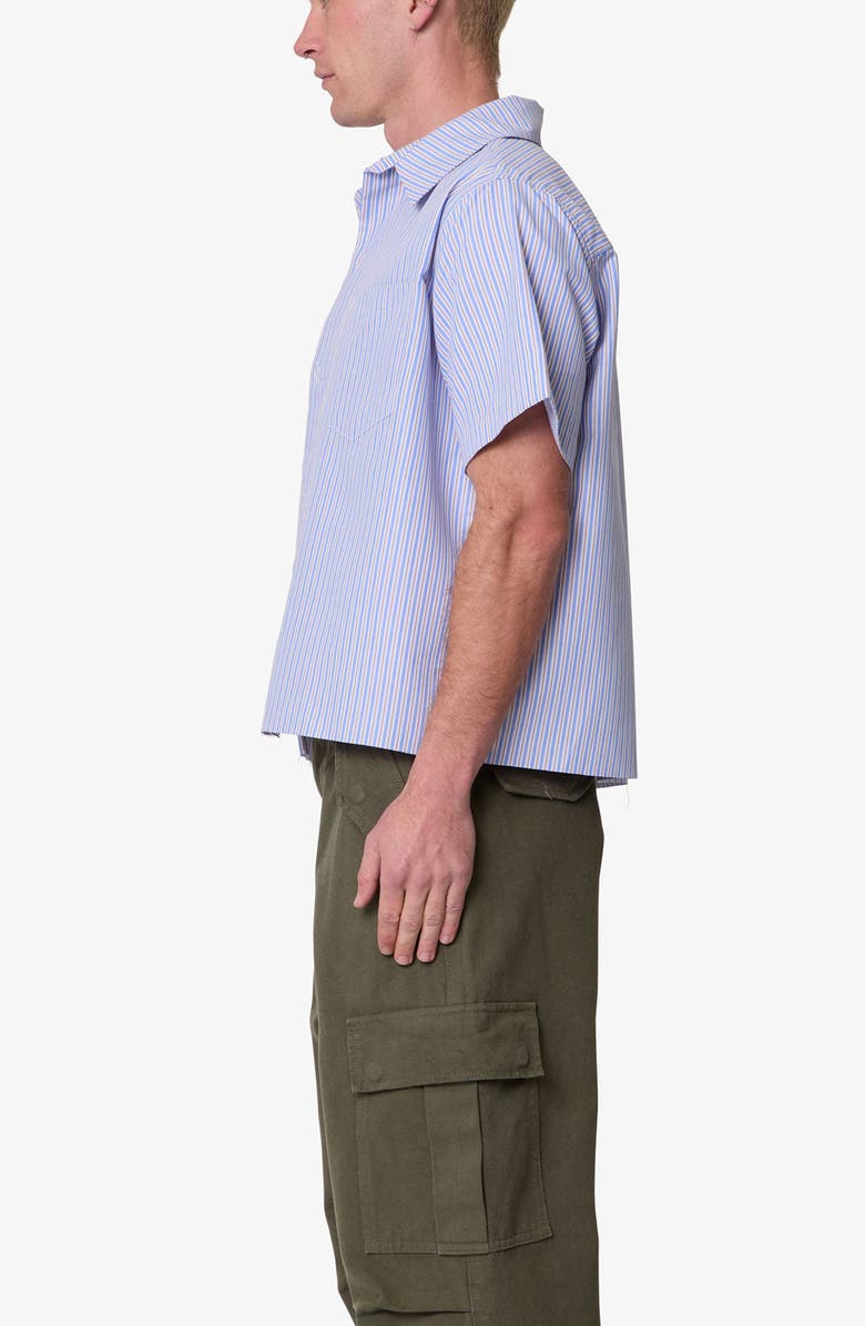 mnml Stripe Poplin Short Sleeve Button-Up Shirt, Alternate, color,