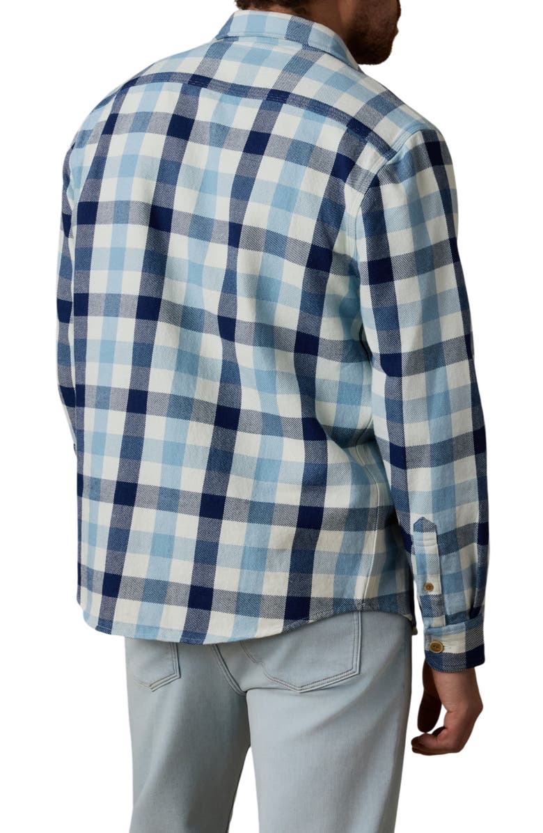 Faherty Check Organic Cotton Flannel Button-Up Overshirt, Alternate, color, 