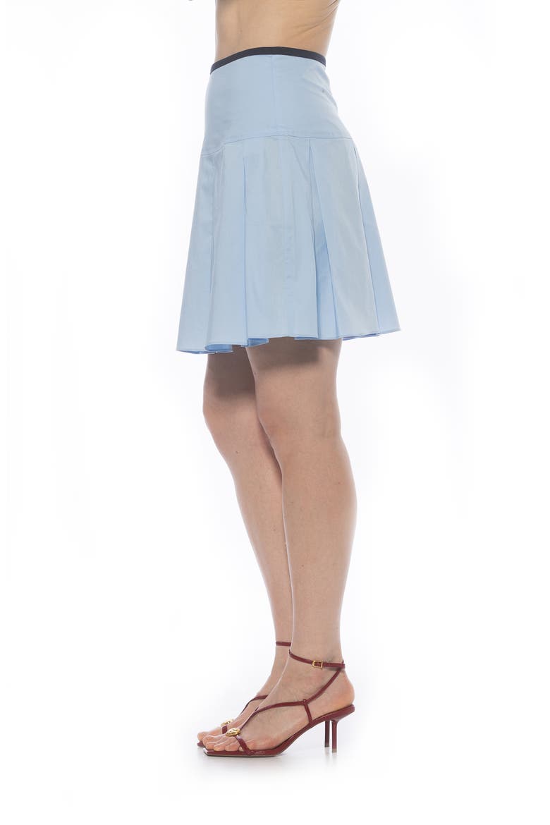 Ilana High Waist Pleated Skirt, Alternate, color, HALOGEN BLUE