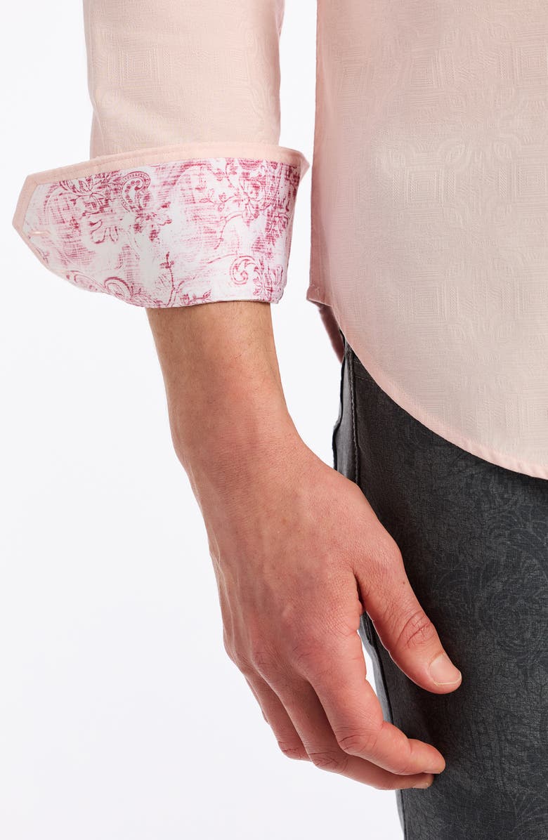 Robert Graham Odyssey Classic Fit Long Sleeve Stretch Cotton Button-Up Shirt, Alternate, color, Pink