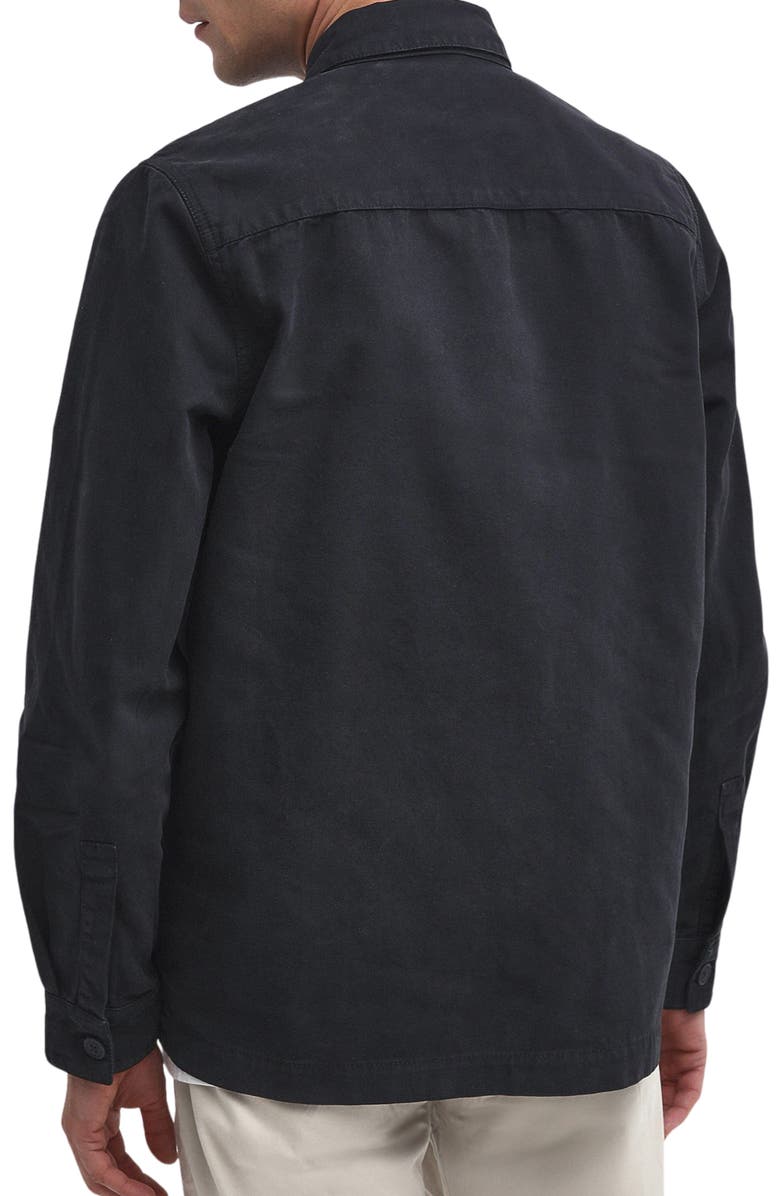 Barbour Washed Cotton Twill Overshirt, Alternate, color, Navy