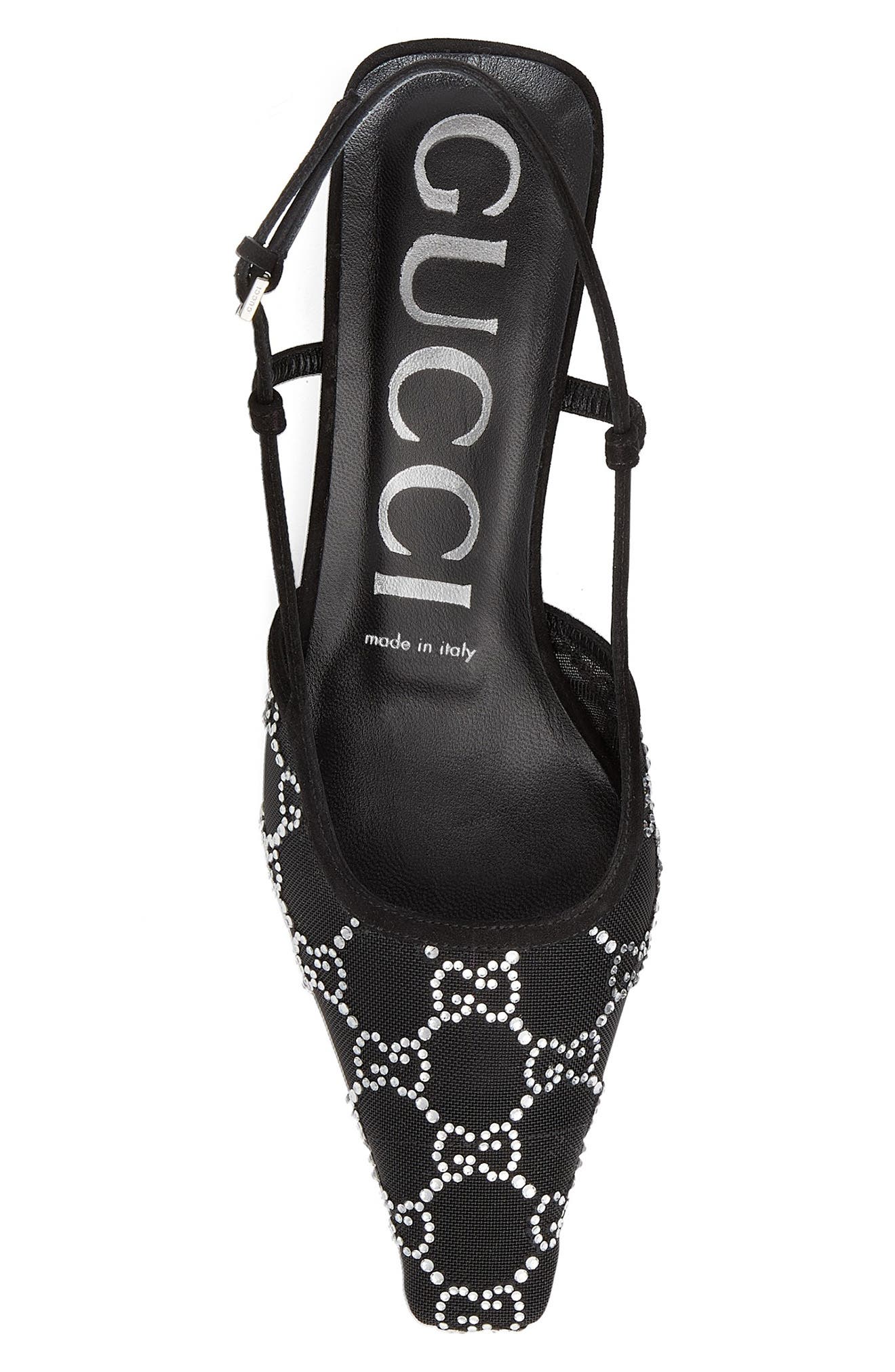 Gucci Tom GG Crystal Kitten Heel Slingback Pump (Women) | Nordstrom