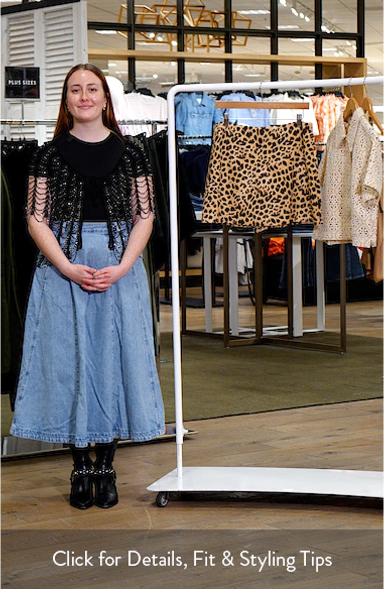 Kit Leopard Linen Blend Skort, sales video thumbnail