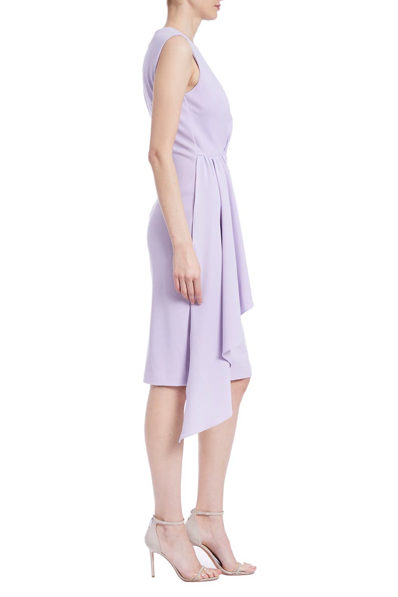 Side Drape Sleeveless Sheath Dress, Alternate, color, LILAC