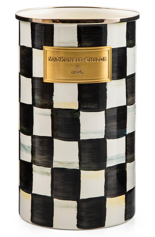 Mackenzie-childs Mackenzie Childs Courtly Check Utensil Holder In Black
