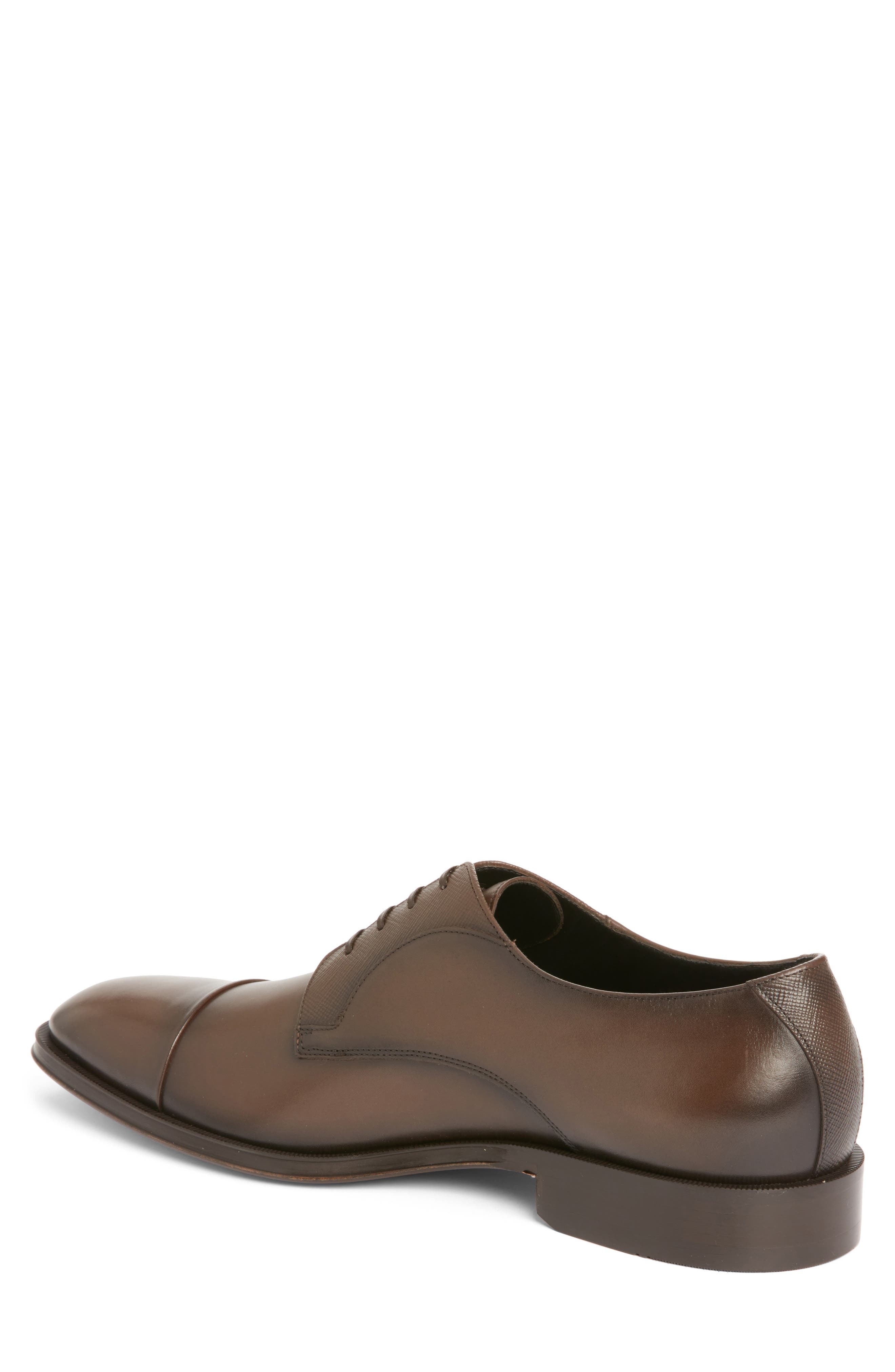 BOSS Derrek Cap Toe Derby, Alternate, color, Dark Brown