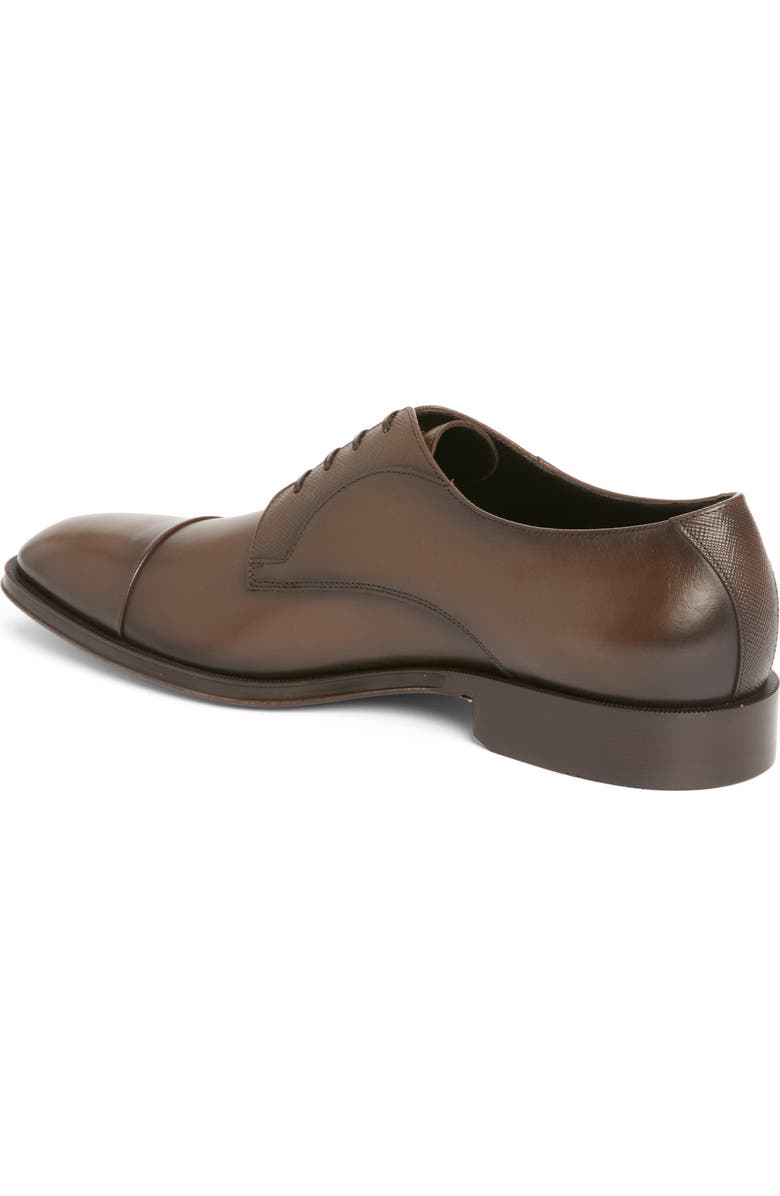 BOSS Derrek Cap Toe Derby, Alternate, color, Dark Brown
