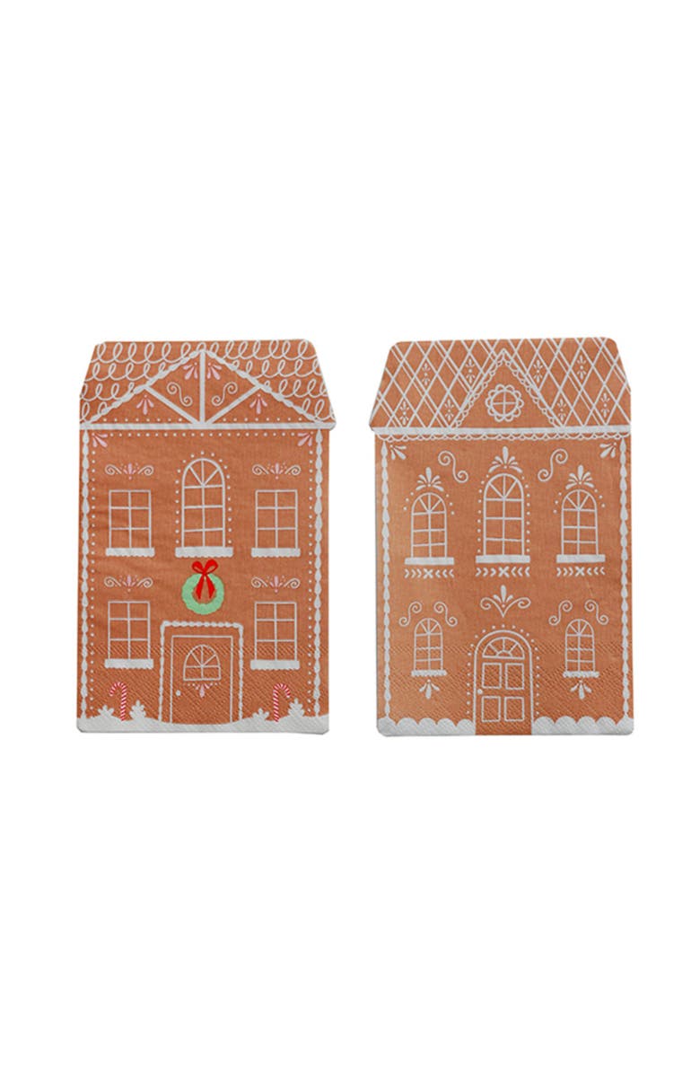 Daydream Society Baking Spirits Bright Tall Gingerbread House Christmas Guest Napkins, Main, color, Assorted Pre-Pack