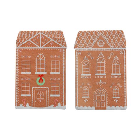Baking Spirits Bright Tall Gingerbread House Christmas Guest Napkins